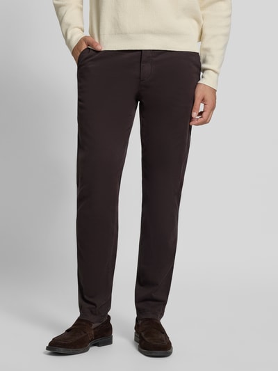 g1920 Chino mit französischen Eingrifftaschen Modell 'Tybalt' Dunkelbraun 4