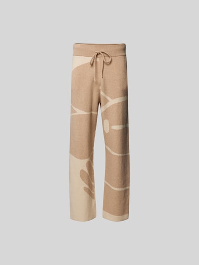 ISNURH Stoffhose mit elastischem Bund Beige 1