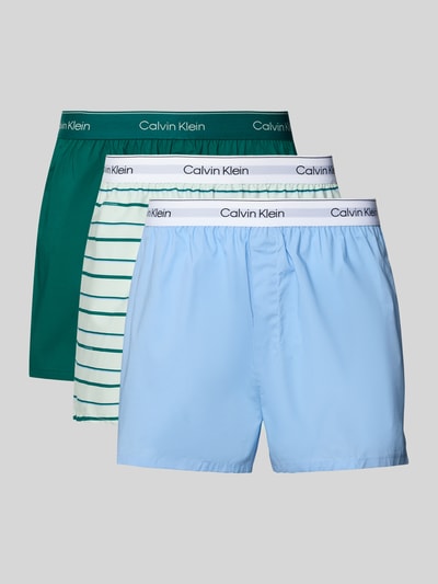 Calvin Klein Underwear Regular fit boxer met logostitching in een set van 3 stuks Groen - 1