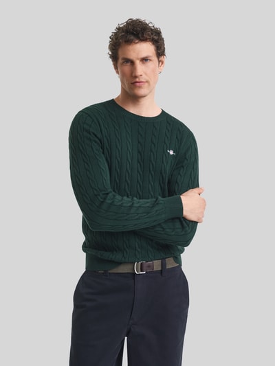 GANT Pullover mit Logo-Stickerei Dunkelgruen 4