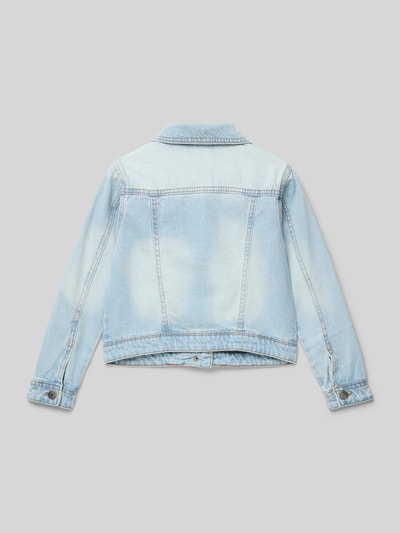 Blue Seven Jeansjacke mit Volants und Knopfverschluss Hellblau 3
