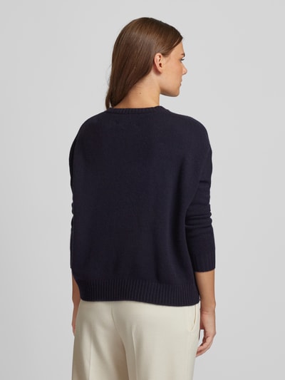 Kujten Strickpullover mit Label-Stitching Modell 'AMELIE' Marine 5