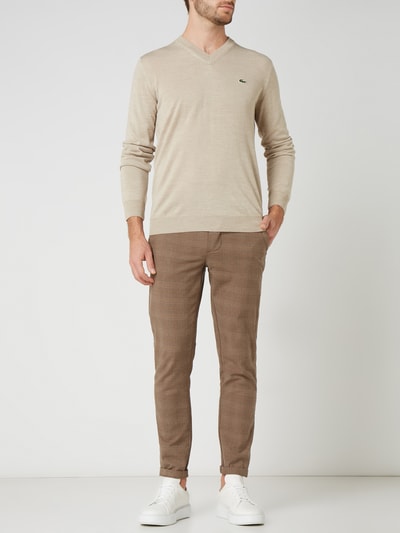 Lacoste Pullover van wolmix  Taupe gemêleerd - 1