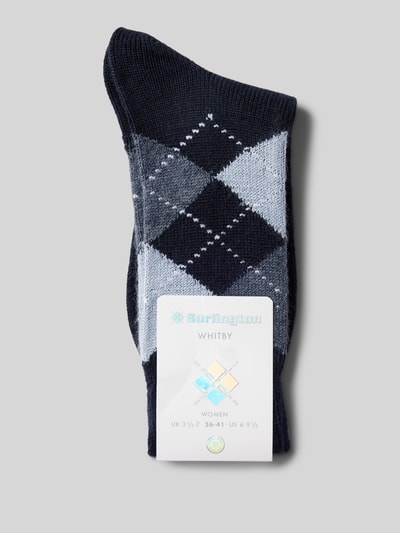 Burlington Socken mit Label-Detail Modell 'WHITBY' Marine 3