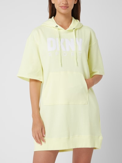 DKNY PERFORMANCE Sweatkleid mit Logo-Print  Hellgelb 4