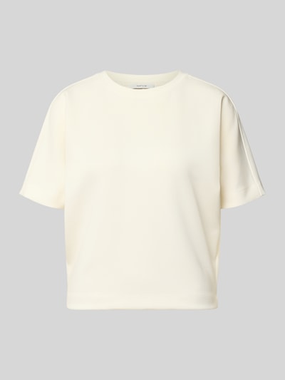 Produktfoto, T-Shirt aus Modal-Mix mit Rundhalsausschnitt Modell 'Gosa' von OPUS in Creme, glatte Struktur, lockere Passform, Damen T-Shirt