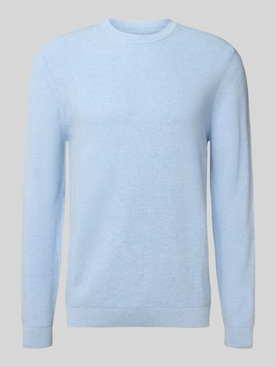 MCNEAL Strickpullover mit gerippten Abschlüssen Bleu Melange 2