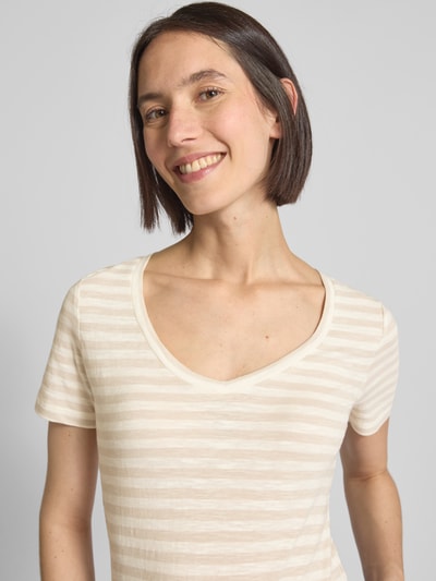 Marc O'Polo Regular Fit T-Shirt aus Slub Jersey Sand 3