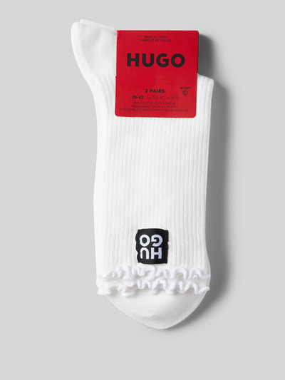 HUGO Socken mit Label-Patch im 2er-Pack Weiss 3