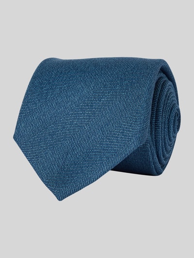 altea Wollen stropdas met structuurmotief, model 'Nilo' Jeansblauw - 1