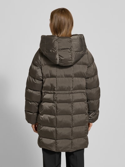 Calvin Klein Womenswear Schimmernder Steppmantel mit Kapuze Beige 5