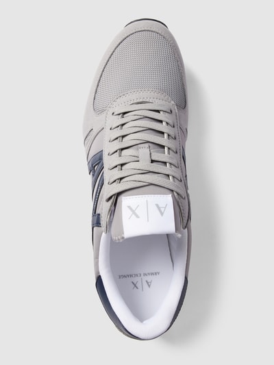 ARMANI EXCHANGE Sneakersy z detalami z logo Średnioszary 4