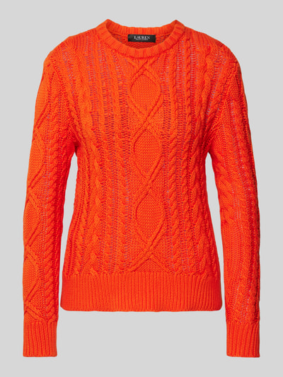 Lauren Ralph Lauren Strickpullover mit gerippten Abschlüssen Modell 'HILVAITE' Orange 2