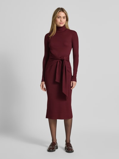 Lauren Ralph Lauren Midi-jurk met col, model 'VAUREEN' Bordeaux - 4