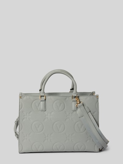 VALENTINO BAGS Handtasche mit Label-Strukturmuster Modell 'SAMBA' Hellgrau 1