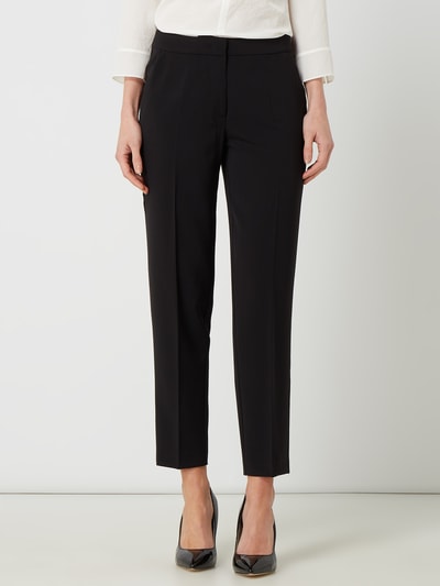 Betty Barclay Stoffen broek met smalle pasvorm en persplooien  Zwart - 4