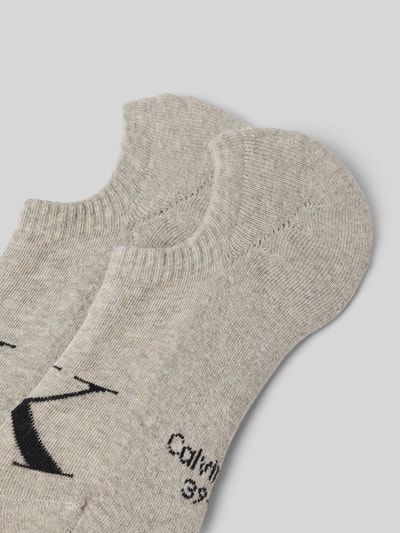 Calvin Klein Jeans Sneakersocken mit Logo-Stitching im 2er-Pack Hellgrau 2