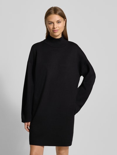 Jake*s Collection Strickkleid aus Viskose-Mix mit Stehkragen Black 4