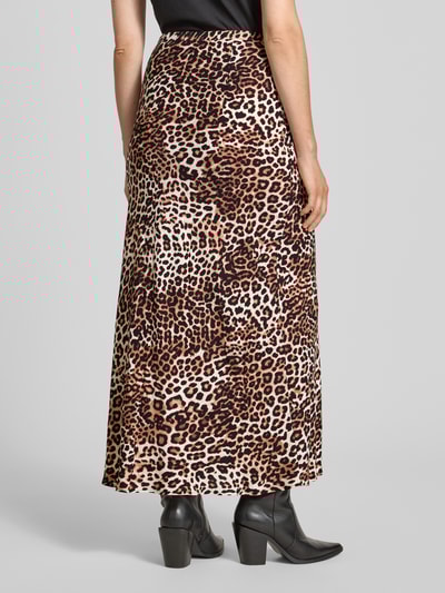 HUGO Maxirok van pure viscose, model 'REMNA' Lichtbruin - 5