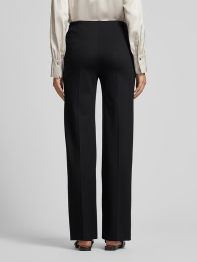 Marc Cain Regular fit stoffen broek met persplooien Zwart - 5