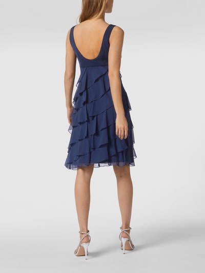 Swing Cocktailkleid aus Chiffon im Stufen-Look Dunkelblau 5