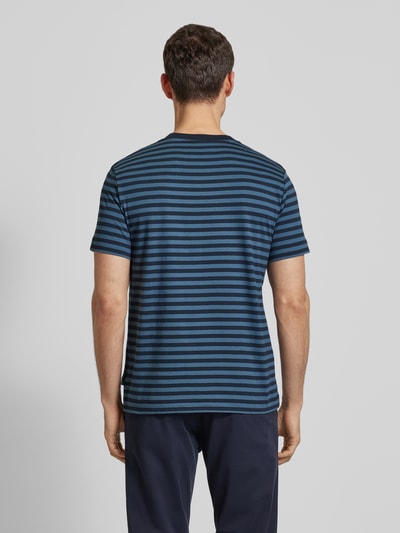 Marc O'Polo T-shirt o kroju regular fit z czystej bawełny ze wzorem w paski Niebieski 5