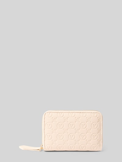 VALENTINO BAGS Portemonnee met all-over reliëflogo, model 'Samba' Ecru - 1