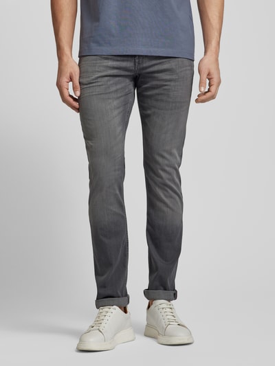 MAC Slim fit jeans met knoopsluiting, model 'ARNE PIPE' Lichtgrijs - 4