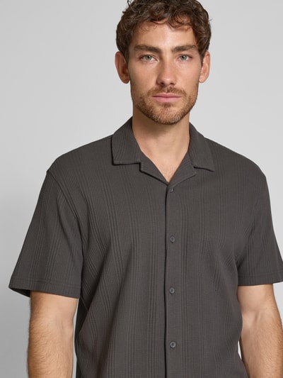 Tom Tailor Denim Relaxed Fit Freizeithemd aus reiner Baumwolle Anthrazit 3