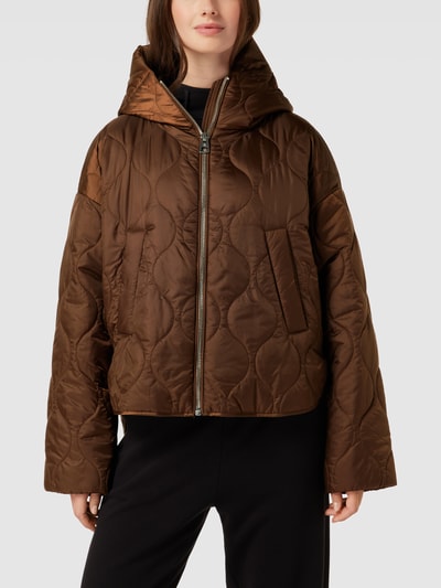 Marc O'Polo Steppjacke mit Kapuze Mittelbraun 4