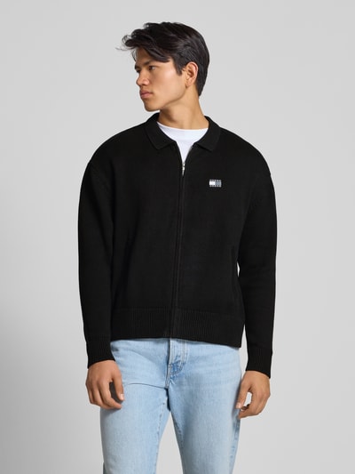 Tommy Jeans Relaxed fit gebreid jack van puur katoen Zwart - 4