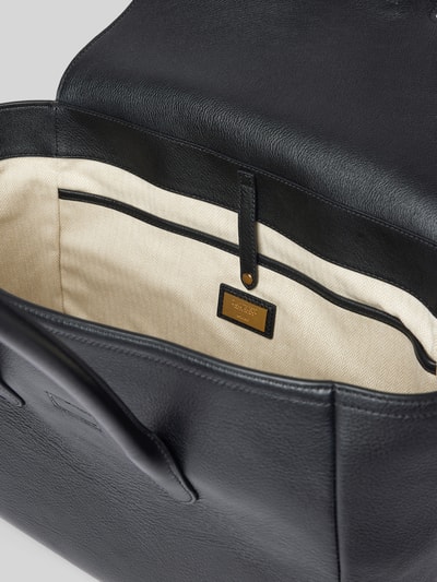 Lauren Ralph Lauren Torebka skórzana z zawieszką z logo Czarny 5