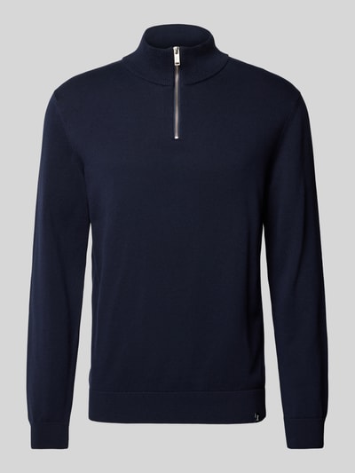 Armedangels Gebreide pullover met opstaande kraag, model 'FAABES' Marineblauw - 2