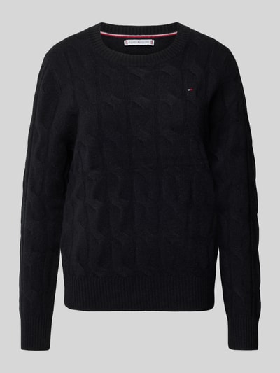 Tommy Hilfiger Strickpullover mit gerippten Abschlüssen Black 1