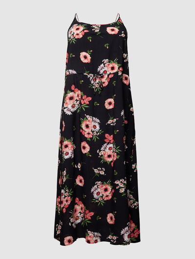 ONLY CARMAKOMA PLUS SIZE midi-jurk met bloemenmotief Zwart - 2