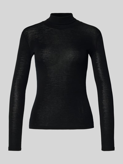 Weekend Max Mara Slim fit shirt met lange mouwen van een mix van wol en zijde, model 'TESEO' Zwart - 2