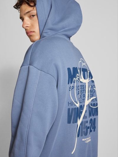 Multiply Apparel Oversized Hoodie mit Label-Print Blau 3