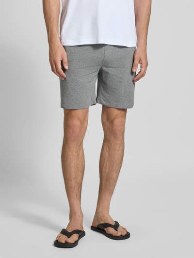JOOP! Collection Sweatshorts met elastische band en tunnelkoord Middengrijs gemêleerd - 4