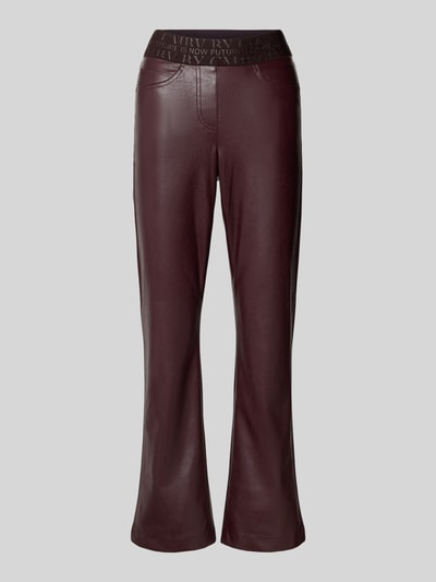 Cambio Bootcut Hose in Leder-Optik Modell 'FELICE' Bordeaux 2