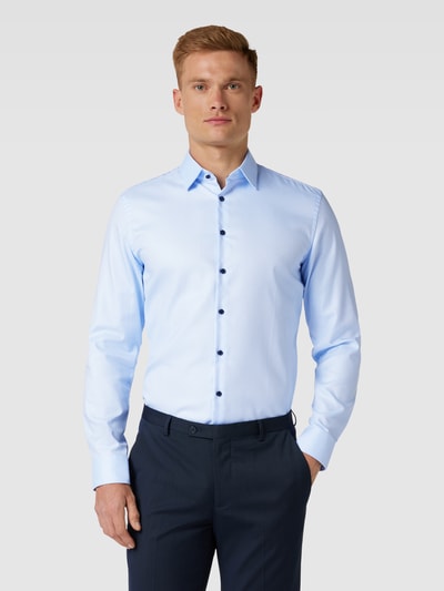 Jake*s Slim Fit Slim fit premium overhemd met kentkraag Lichtblauw - 4