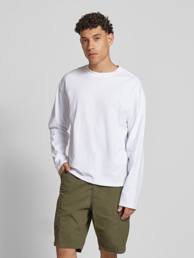 WEEKDAY Longsleeve mit geripptem Rundhalsausschnitt Offwhite 4
