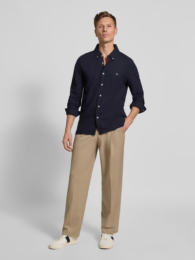 Fynch-Hatton Slim Fit Freizeithemd mit Button-Down-Kragen Marine 1