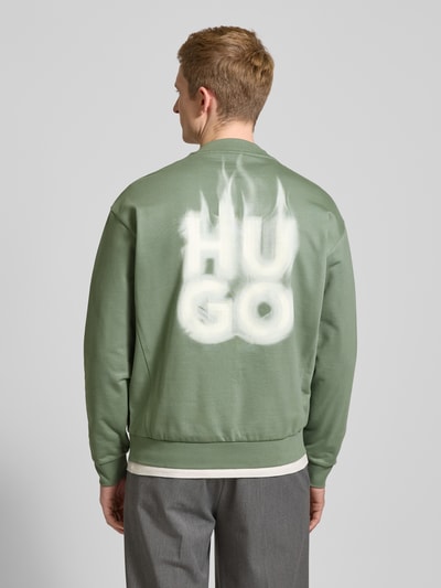 HUGO Sweatshirt mit Label-Print Modell 'Durungu' Mint 5