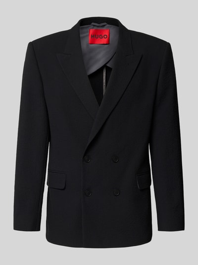 HUGO Slim Fit Anzugsakko aus Baumwoll-Mix Modell 'HENRY' Black 2