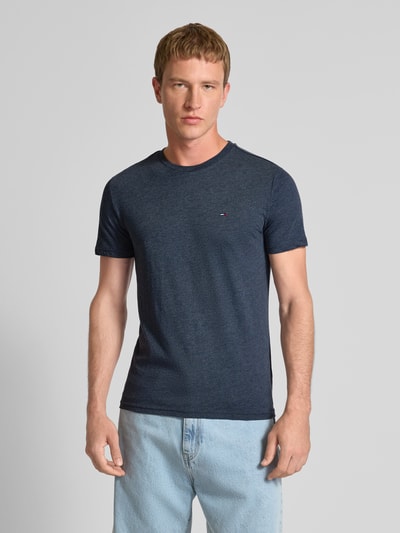 Tommy Jeans Regular Fit T-Shirt aus Baumwoll-Mix Marine Melange 4