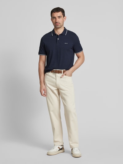 Gant Poloshirt mit Label-Stitching Marine 1