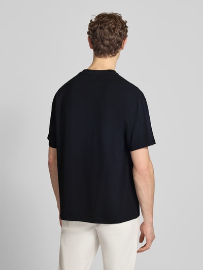 Strellson T-shirt z mieszanki bawełny w kroju regular fit model 'GEZA-R' Ciemnoniebieski 5