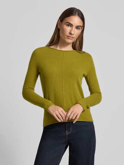 Christian Berg Woman Gebreide pullover van puur kasjmier Appeltjesgroen - 4