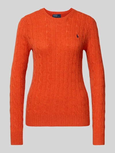 Polo Ralph Lauren Strickpullover aus Wolle-Kaschmir-Mix Modell 'JULIANNA' Orange 2