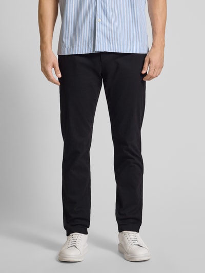 Tommy Hilfiger Spodnie o kroju relaxed fit z mieszanki bawełny Czarny 4